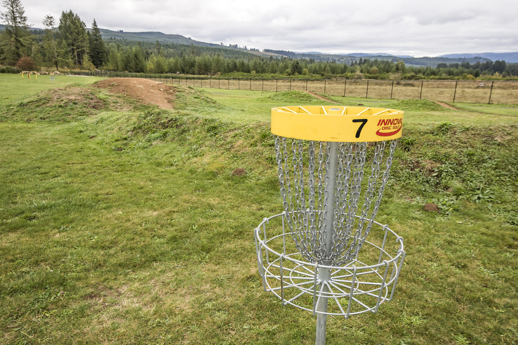 In addition to the many activities offered at the Yacolt Recreational Park, the park also includes an eight-hole disc golf course. Photo by Mike Schultz