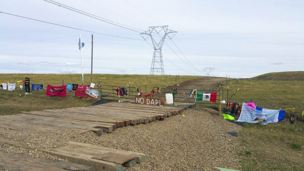 This is the first place staged for resistance at the Dakota Access Pipeline protests in North Dakota, in early September. Melody Pfeifer, a Cowlitz Indian Tribe member, says this area leads straight to the Missouri River, the Standing Rock Sioux Tribe’s main drinking water source. Photo courtesy of Melody Pfeifer, Cowlitz Indian Tribe