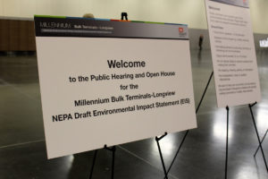 Public hearing on the National Environmental Protection Act Draft Environmental Impact Statement for a proposed Lonview coal terminal