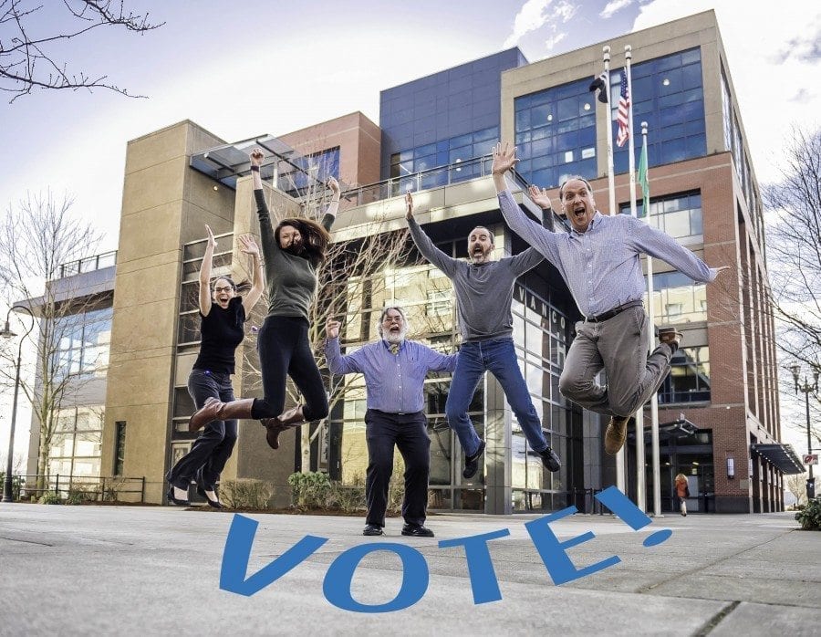 Online voting for Final Four round of national city hall tourney, which features Vancouver City Hall vs. the city hall in Little Chute, Wisconsin, is open until 8:59 p.m. PST, Fri., March 3. Photo courtesy of city of Vancouver