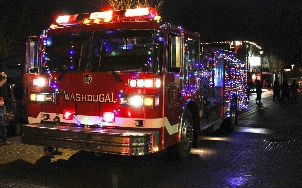 Washougal’s annual Christmas parade lights up the night