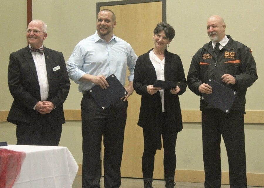 The Battle Ground Chamber of Commerce presented several awards during the annual 2016 Recognition Banquet on Feb. 9