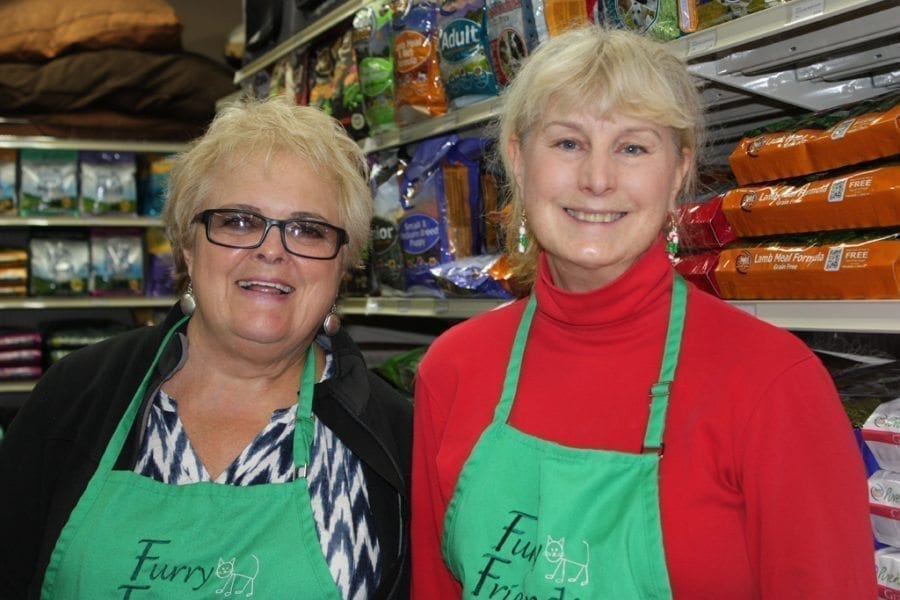 Furry Friends is a nonprofit organization made up by volunteers such as Marion Edwards (left) and Marilyn Forker (right). Photo courtesy of Diane Stevens
