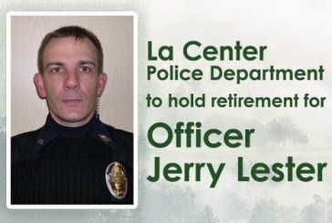 La Center Police department to hold retirement gathering for Officer Jerry Lester