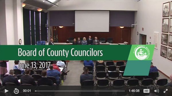 Camas resident John Ley testified before the Clark County Board of Councilors on June 13. Click image to watch. 