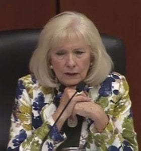 Clark County Councilor Eileen Quiring said Tuesday that she believes the Southwest Washington Regional Transportation Council “slipped’’ because board members were not made aware early enough of Oregon’s plans to place tolls on I-5 and I-205. Photo courtesy of CVTV