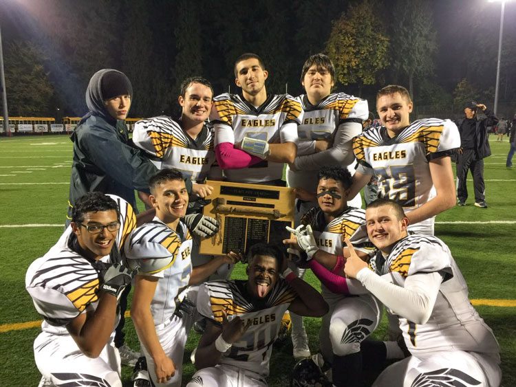 The Hudson’s Bay Eagles had more celebratory moments after football games last fall than in any of the past three seasons combined, finishing with a winning record. Four of the players - Jared Bacon, Jordan Hickman, Sergio Vega-McBride, and Casey Wishon - will represent Hudson’s Bay at the 2017 Freedom Bowl Classic. The all-star game is Saturday night at McKenzie Stadium. Photo courtesy of Jordan Hickman