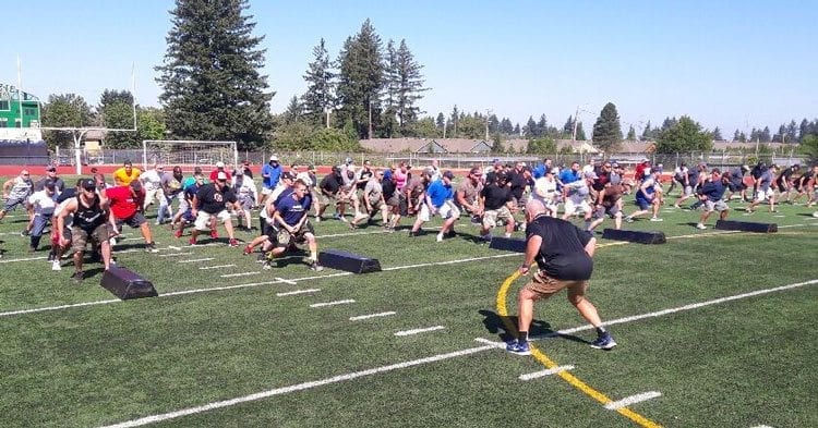 Clark County Youth Football coaches are required to get certified by USA Football for safety and health. USA Football held a clinic Saturday at McKenzie Stadium. Photo courtesy of CCYF