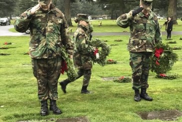 ‘They’re not forgotten:’ Young Marines place wreaths in remembrance of veterans