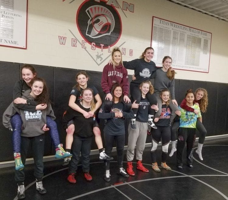 The Union Titans won the team title at their girls regional tournament over the weekend. Six Titans qualified for Mat Classic. The team is ranked second in the state by washingtonwrestlingreport.com. Photo by Paul Valencia