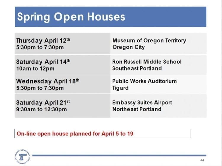 There are three more public meetings set to discuss Value Pricing in Oregon. Photo courtesy Oregon Department of Transportation