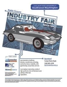 The Battle Ground Industry Fair is March 27. Flyer courtesy of Battle Ground School District