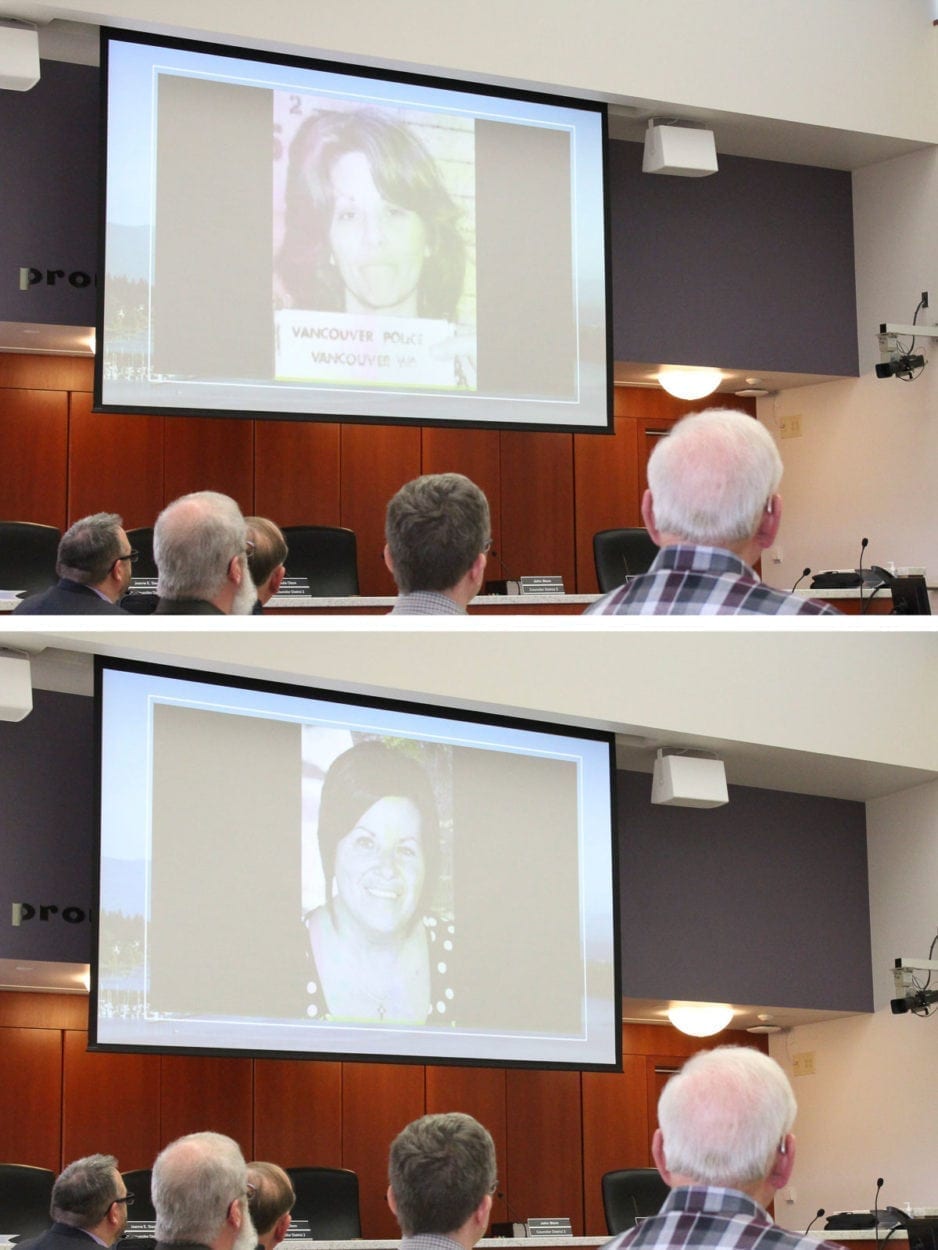 The opening of the meeting was highlighted by a video showing before and after photographs of former inmates at the Clark County Jail who went on to lead productive, healthy lives. Photos by Eric Schwartz