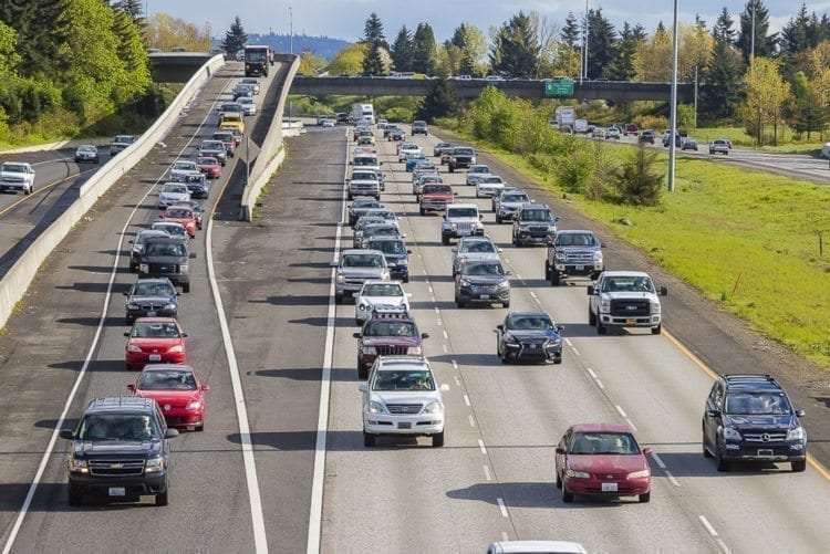 Clark County commuters, such as these shown here in this file photo of traffic on I-205 in East Vancouver, are facing more and more transportation congestion issues. ClarkCountyToday.com Editor Ken Vance encourages area residents to become more informed on the issue. Photo by Mike Schultz