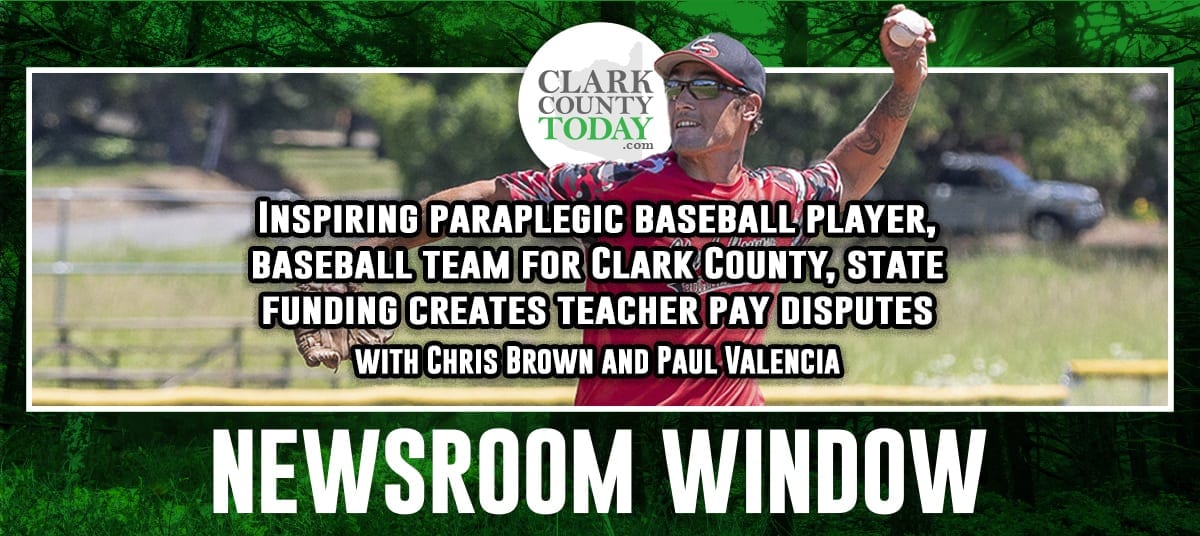 Chris Brown and sports reporter Paul Valencia talk about the inspiring story of Anthony “Tony” Davis, who wasn’t supposed to walk again, let alone play baseball. They also talk about Clark County getting a West Coast League wood bat baseball team, and brewing disputes over teacher salary across the county in the wake of the state’s mandatory education funding decision.