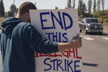 Battle Ground teacher strike draws counter protesters on day seven