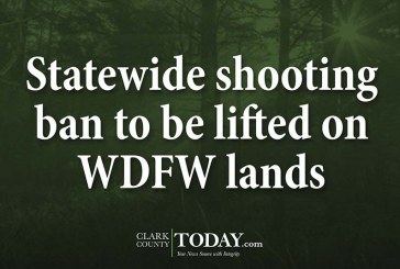 Statewide shooting ban to be lifted on WDFW lands