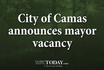 City of Camas announces mayor vacancy