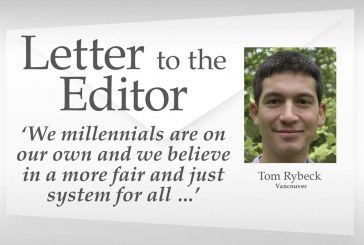 Letter to the editor: ‘We millennials are on our own and we believe in a more fair and just system for all …’