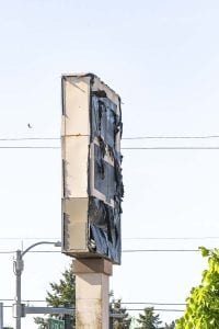 The old Fred Meyer store sign on Fourth Plain at Grand Avenue. Photo by Mike Schultz