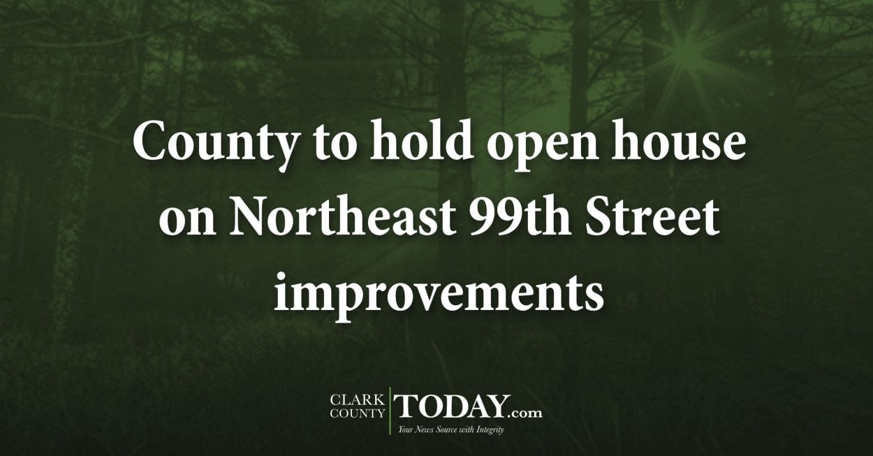 County to hold open house on Northeast 99th Street improvements