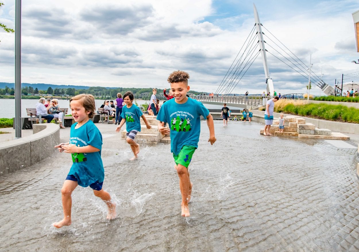Columbia River water feature at Vancouver Waterfront Park opens