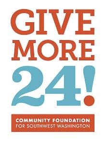 Give More 24!, southwest Washington’s largest day of online giving, is scheduled for Thursday. The event, which is organized by the Community Foundation for Southwest Washington, runs from midnight to midnight and encourages people from across the region to donate to more than 170 local nonprofits.