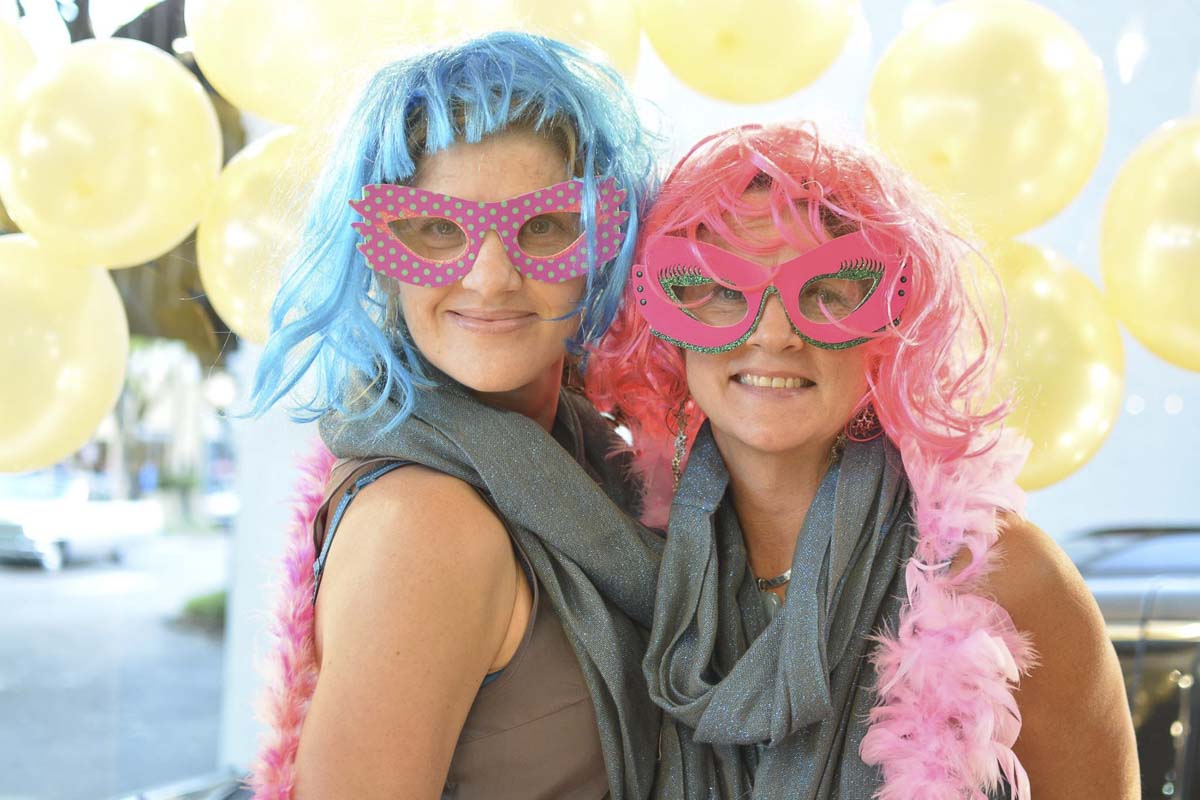 The 10th annual Camas Girls’ Night Out promises to be a lively, fun evening of shopping, pampering, dining, goodies, prizes, art and engaging activities in Downtown Camas, all supporting two area women’s charities. Here Gretchen Brown and Tina Eifert share a moment in the photo booth at a previous event. Photo courtesy of the Downtown Camas Association