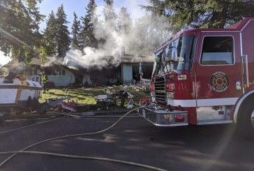 Firefighters respond to fully involved house fire in Vancouver Monday morning