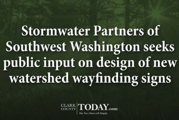 Stormwater Partners of Southwest Washington seeks public input on design of new watershed wayfinding signs