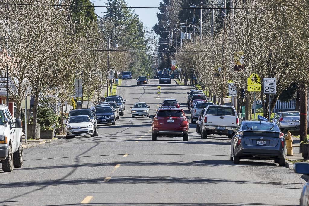 The view looking down Pioneer Street in downtown Ridgefield is shown here, taken two years ago. Ridgefield continues to be the fastest growing city in the state of Washington. Photo by Mike Schultz