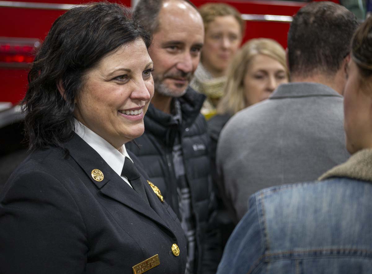 First woman fire chief in Clark County sworn in among family, friends ...