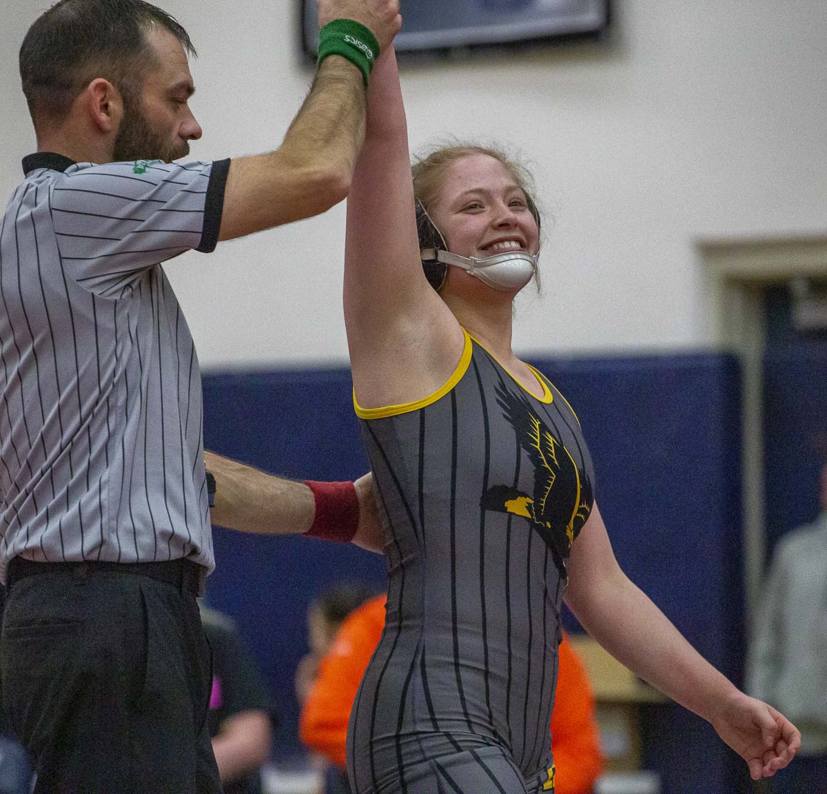 Allison Blaine of Hudson’s Bay will be looking for her third consecutive state title later this week at Mat Classic. Photo by Jacob Granneman