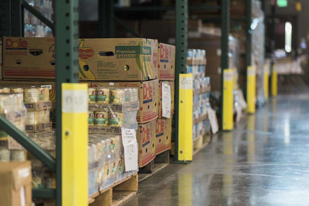 A volunteer crew is currently sanitizing the Clark County Food Bank warehouse and packing facility everyday to maintain cleanliness. Photo courtesy of the Clark County Food Bank
