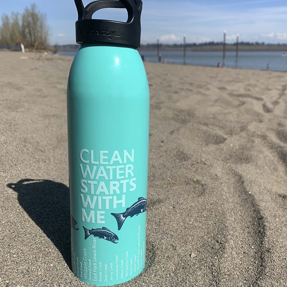 Participants completing each challenge will be entered to win a custom water bottle that highlights county streams and other prizes. Photo courtesy of Clark Co. WA Communications