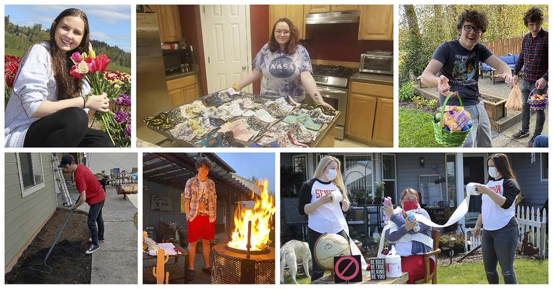 Battle Ground High School is completing its yearbook with photo submissions from students showing how they're spending their time during the school closure. Photo courtesy of Battle Ground Public Schools