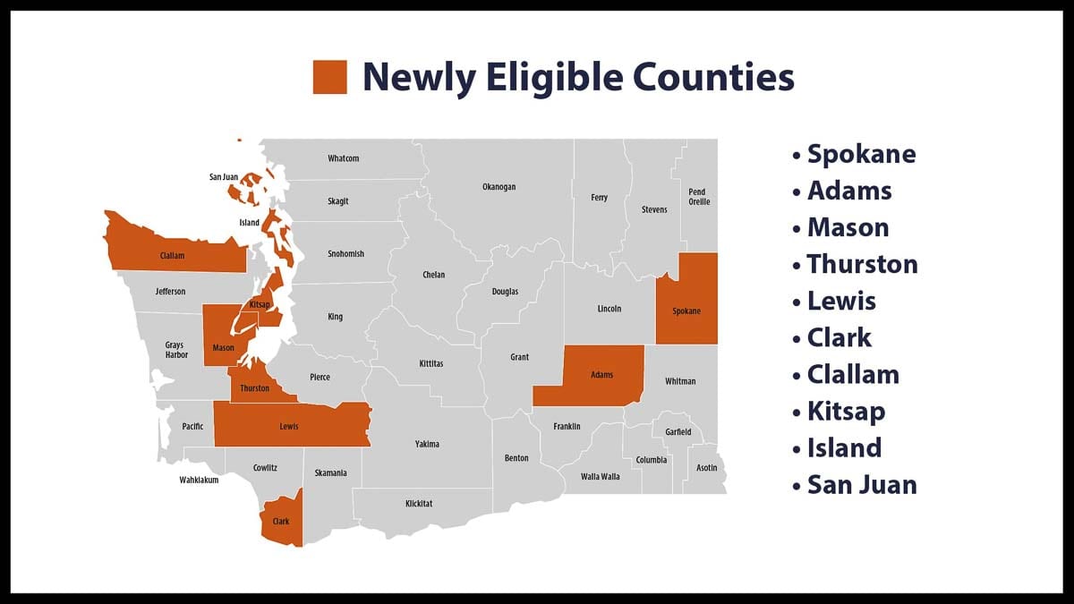Clark County is on the list of a dozen Washington counties eligible to apply for a move to Phase 2 of reopening. Photo courtesy Washington Gov. Jay Inslee
