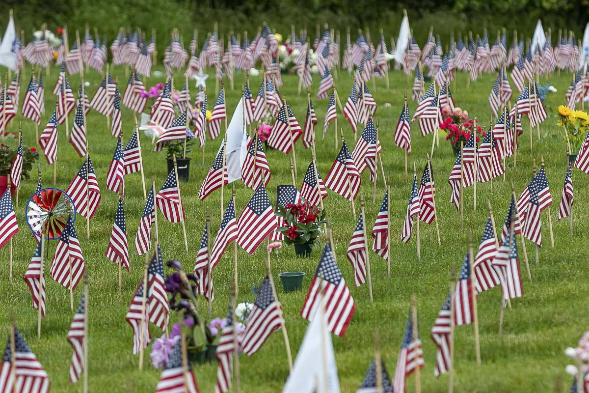 Due to current CDC guidelines and the COVID-19 pandemic, public events typically associated with Memorial Day, such as ceremonies and group placement of flags at gravesites, will not take place at Willamette National Cemetery this weekend. Photo by Mike Schultz