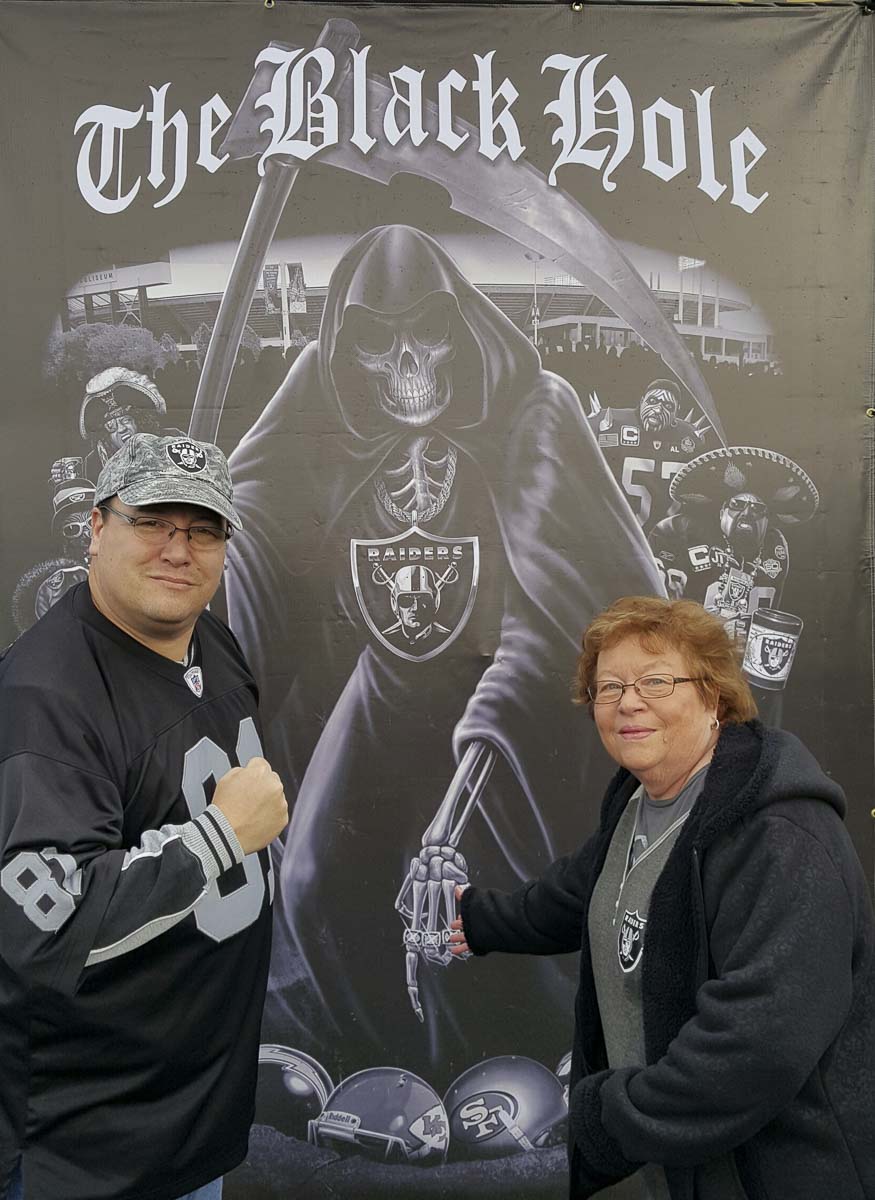 Jody Valencia was a nurse for more than 45 years before retiring in Vancouver and has been a Raider fan since the beginning of the franchise in 1960. Photo courtesy Jenny Valencia