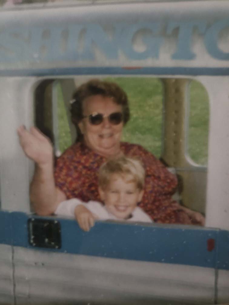 Donna Vance, mother of Clark County Today Editor Ken Vance, is shown here with her grandson Joseph Vance on the Zoo Train at the Oregon Zoo. Photo courtesy of Ken Vance
