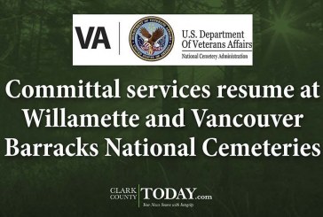 Committal services resume at Willamette and Vancouver Barracks National Cemeteries