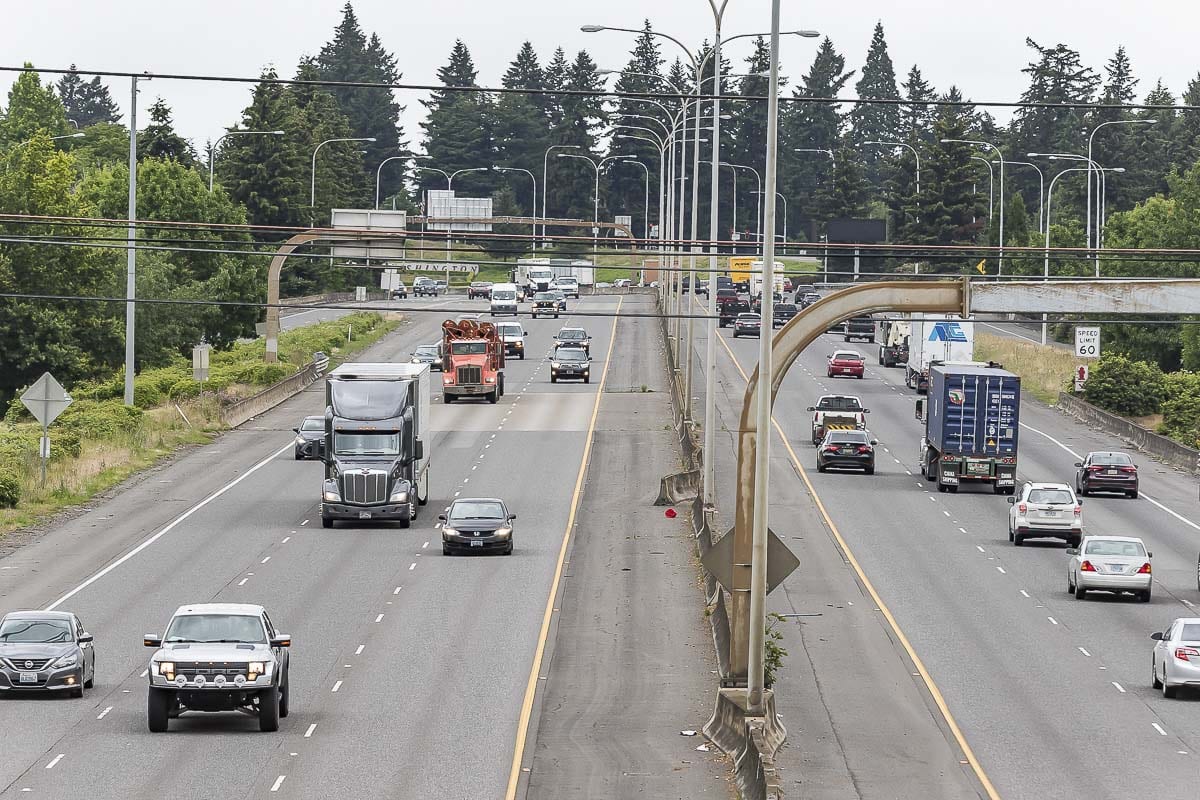Work begins to convert southbound shoulder of I5 in Vancouver into bus