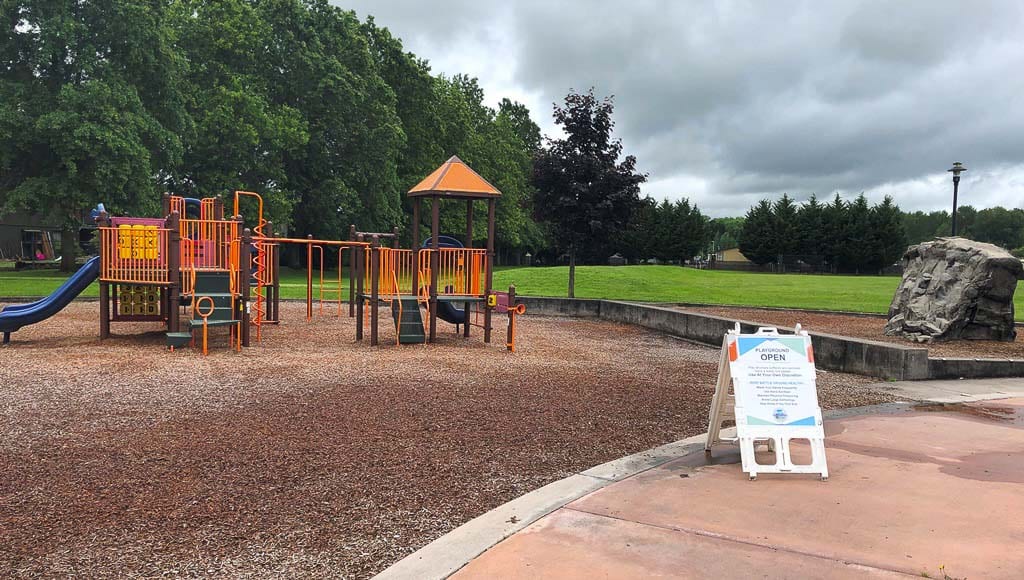 City of Battle Ground Public Works crews have taken care to sanitize play structures prior to reopening. The sanitizing process will occur twice weekly. Kiwanis Park is shown here. Photo courtesy of city of Battle Ground
