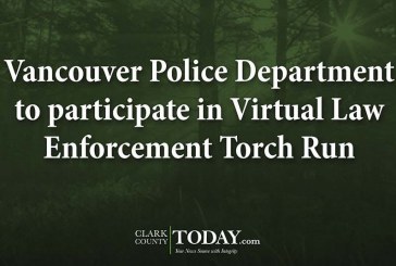 Vancouver Police Department to participate in Virtual Law Enforcement Torch Run