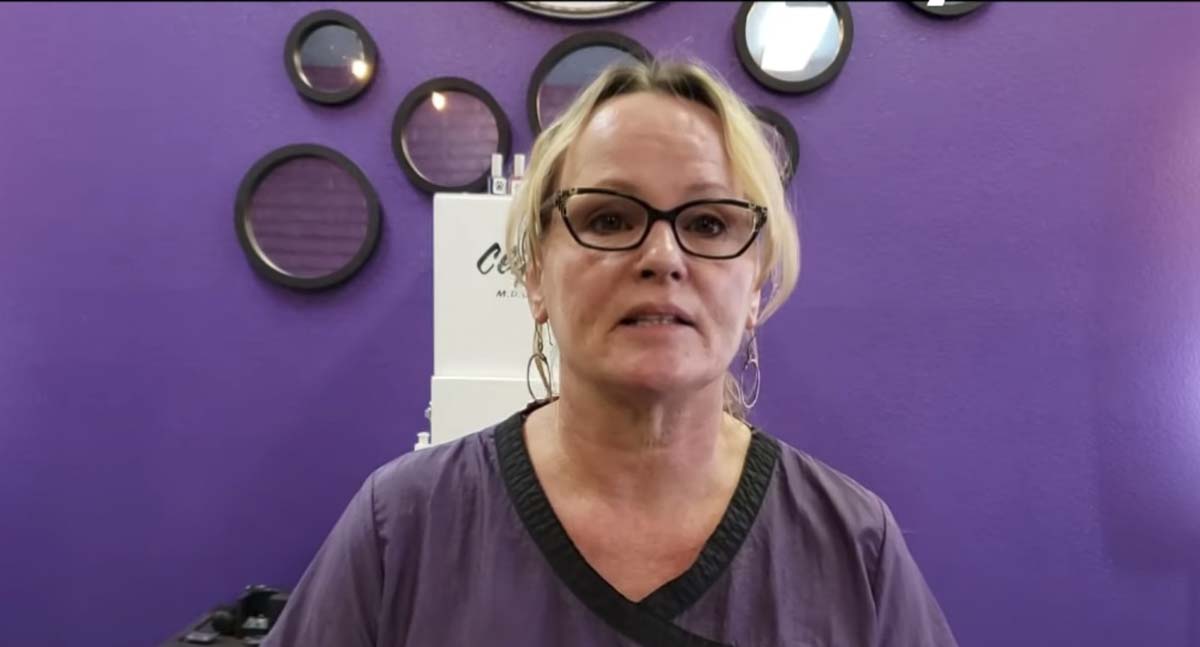 Kelly Carroll speaks in a YouTube video posted to a GoFundMe page set up to help keep her pet grooming business open. Photo courtesy Kelly Carroll