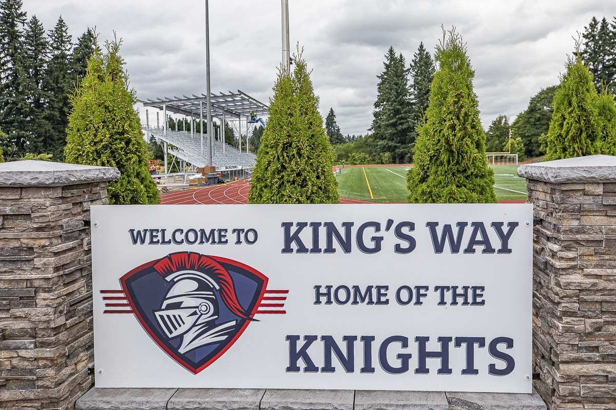King’s Way Christian built its grandstand last summer in time for the 2019 football season. The school decided last week to put its high school football program on hiatus. Photo by Mike Schultz