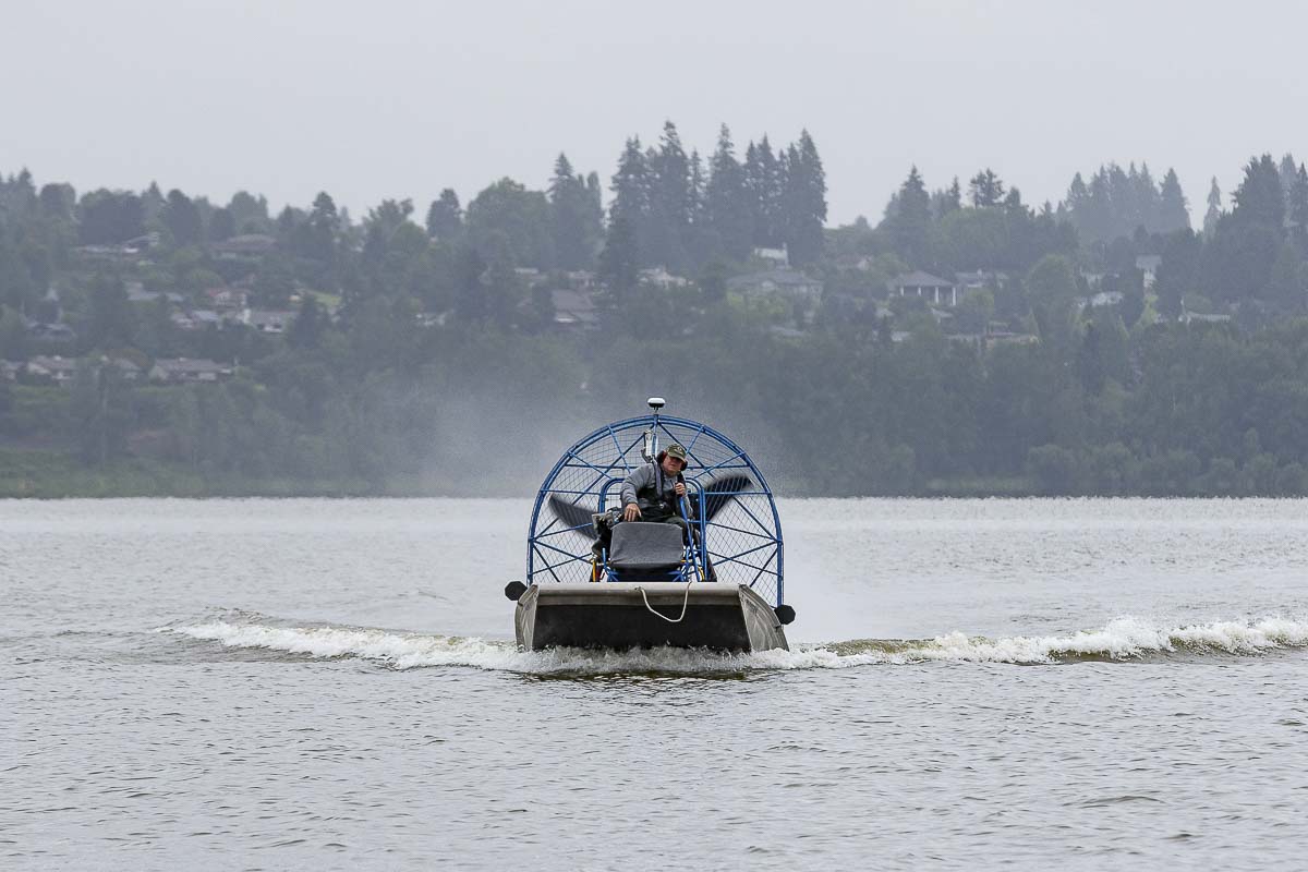 A planned treatment of the Eurasian Watermilfoil weed infestation in Vancouver Lake and the flushing channel is underway this week and is expected to take up to three days. The treatment will not impact lake users nor limit activities. Photo by Mike Schultz