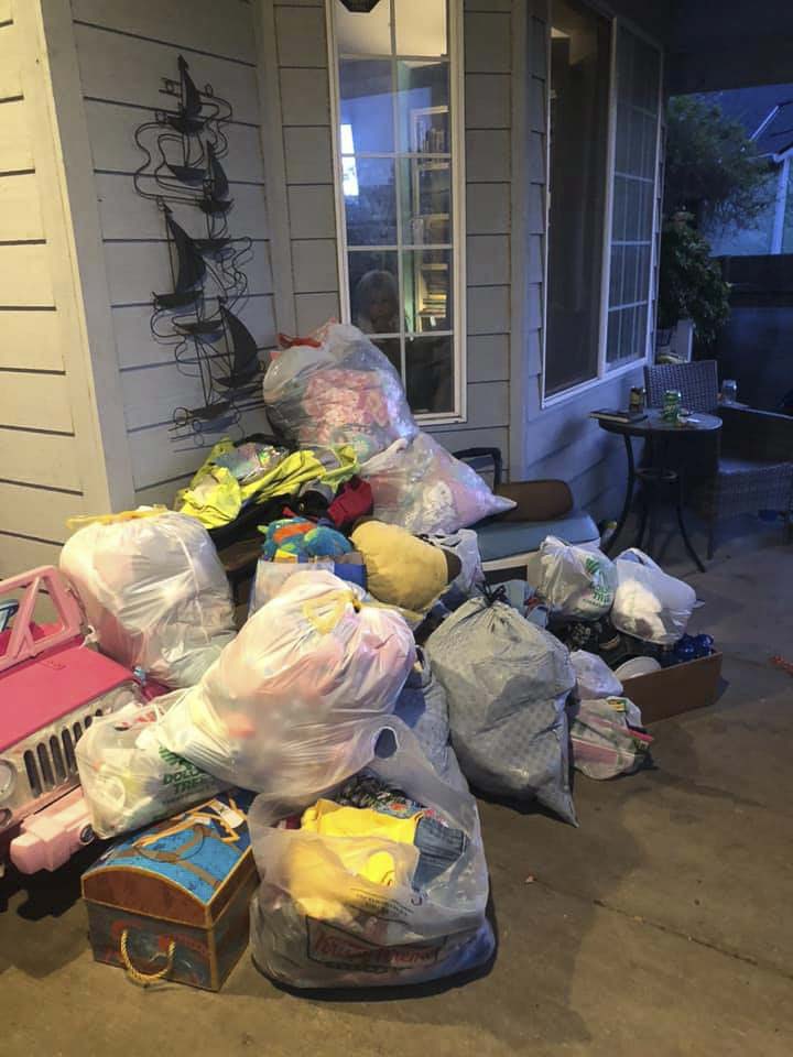 Donations poured in Monday for the victims of a house fire in Battle Ground. Photo courtesy Cortney Plaisance/Facebook