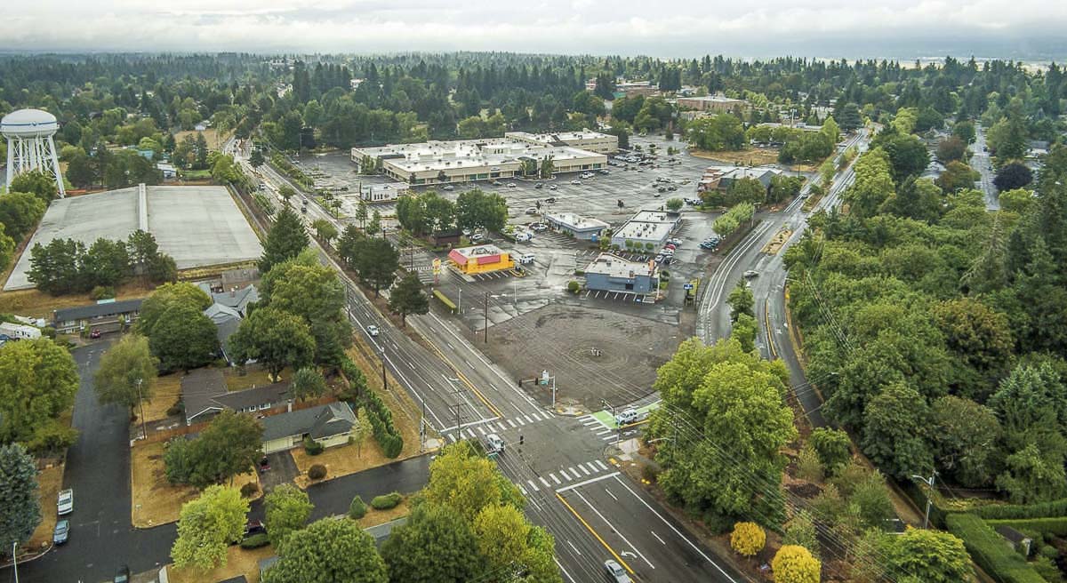 The Heights District redevelopment area is shown here from above. Photo courtesy Vancouver Community and Economic Development Department