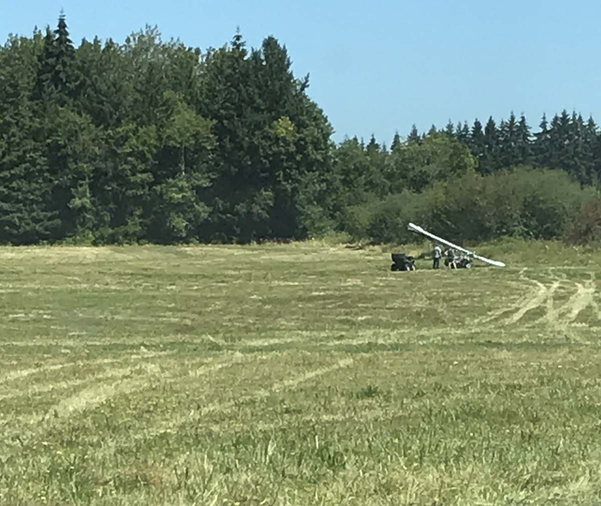 The pilot of a small plane was able to walk away from a crash that took place in North Clark County Friday morning. Photo courtesy of Clark County Sheriff’s Office